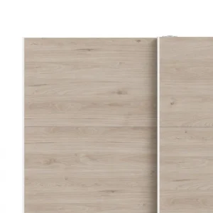 BUT Armoire 2 Portes Coulissantes L.150 Cm ELEGANCE MINI Blanc Et Imitatio… à prix imbattables 15