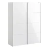 achetez BUT Armoire 2 Portes Coulissantes L.150 Cm ELEGANCE MINI Blanc Laqué 5