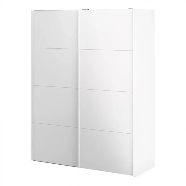 achetez BUT Armoire 2 Portes Coulissantes L.150 Cm ELEGANCE MINI Blanc Laqué 4