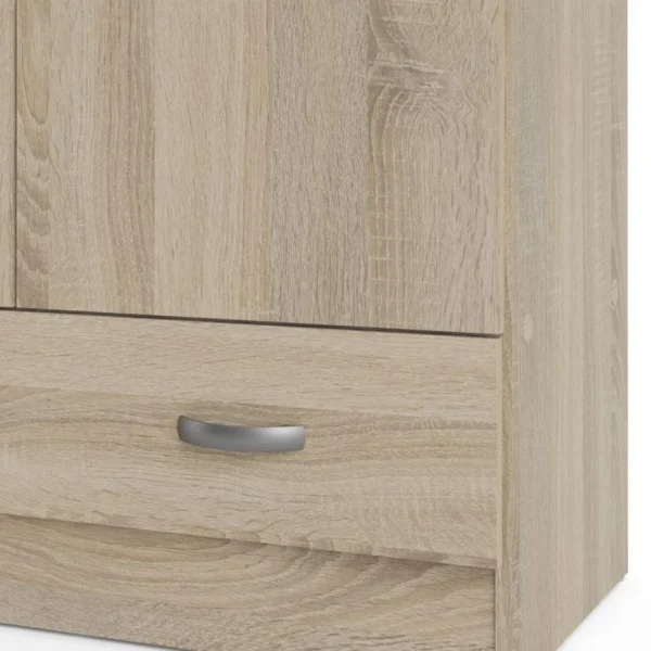 bas prix BUT Armoire 2 Portes L.80 Cm SPACE Imitation Chêne 6