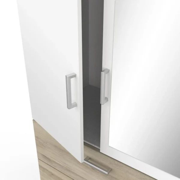 acheter en ligne BUT Armoire 3 Portes 2 Tiroirs L.134 Cm READY Imitation Chêne Kronberg Et… 4