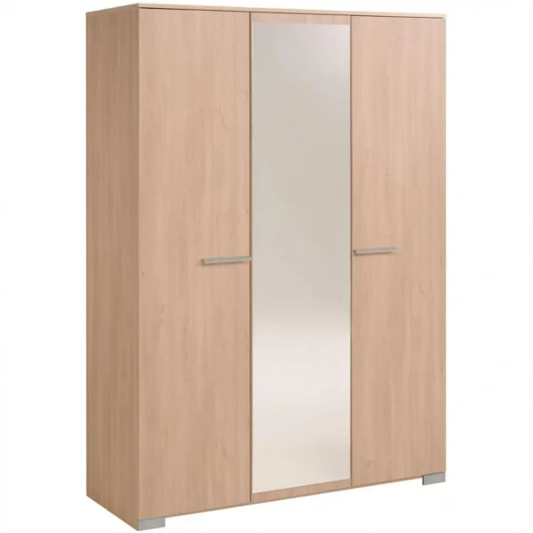 à prix très bas BUT Armoire 3 Portes L.139 Cm EKKO Imitation Chêne 1