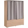 BUT Armoire 4 Tiroirs 2 Rideaux L.153 Cm EKKO Imitation Chêne site officiel 19