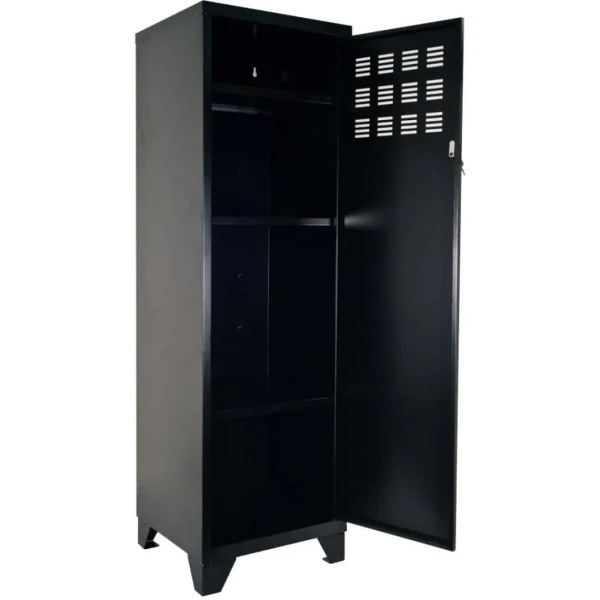 Vente PIERRE HENRY Armoire De Rangement Métal 1 Porte Noir Mat. 4