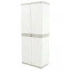Pegane Armoire Haute Meuble De Rangement 2 Portes Intérieur/extérieur Color… en solde 17