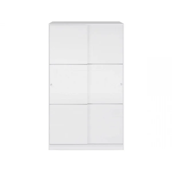 offre spéciale Habitat Et Jardin Armoire Max – 2 Portes Coulissantes – 200 X 120 X 50 Cm – Blanc 4