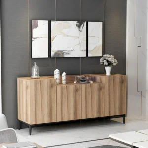 à prix réduits Homemania Armoire Multifonctionnelle Ellaria – Portes, étagères – Du Salon, Du… 9
