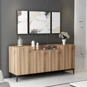 à prix réduits Homemania Armoire Multifonctionnelle Ellaria – Portes, étagères – Du Salon, Du… 11
