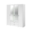 Parisot Armoire VARIA – Décor Blanc – 4 Portes Battantes + 2 Miroirs + 2 Tiro… magasin pour 17