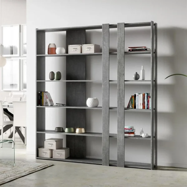 ultratendance Itamoby Bibliothèque Murale Grise Design Moderne 6 étagères Bureau à Domic… 1