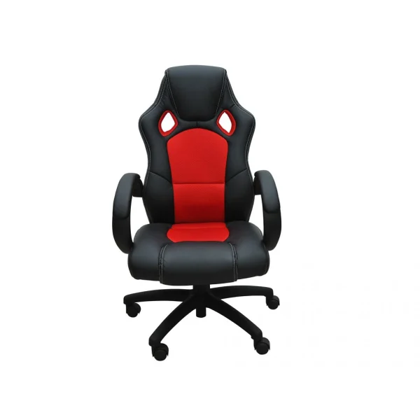 Bcelec Bs11010-4 Siège Baquet Fauteuil De Bureau Rouge Et Noir, Tissu Et Cui… Pas Cher soldes France 1