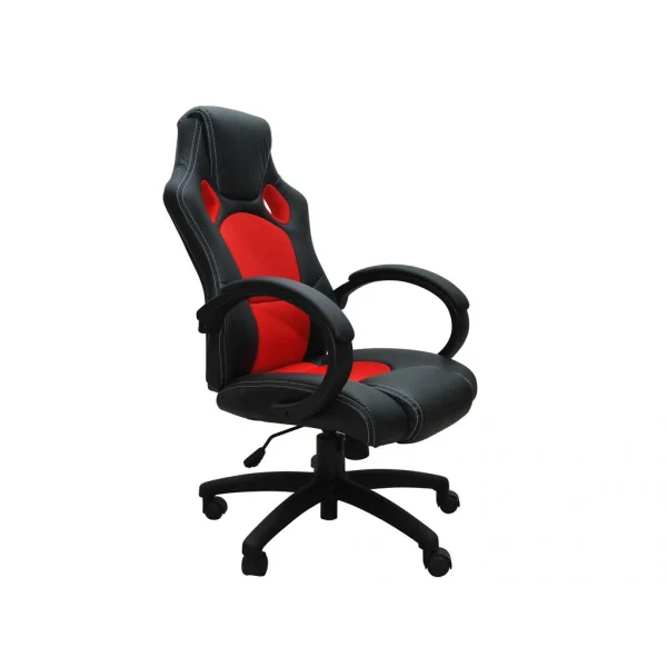 Bcelec Bs11010-4 Siège Baquet Fauteuil De Bureau Rouge Et Noir, Tissu Et Cui… Pas Cher soldes France 4