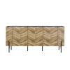 Unknown Buffet – Décor Noyer Et Noir – Pied En Métal Noir – 3 Portes – HARTL… Nouvelle tendance 32