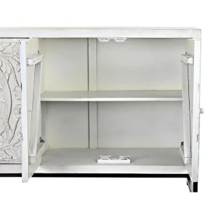 aux meilleurs prix Pegane Buffet Meuble De Rangement En Bois De Manguier Coloris Blanc Et Métal… 13