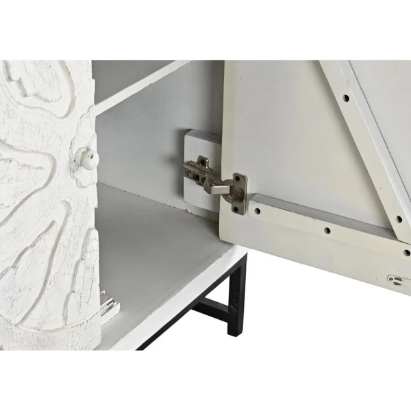aux meilleurs prix Pegane Buffet Meuble De Rangement En Bois De Manguier Coloris Blanc Et Métal… 6