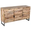 Pegane Buffet Meuble De Rangement En Bois De Manguier Coloris Naturel Et Mét… prix pas cher 16