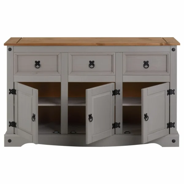 IDIMEX Buffet RAMON Avec 3 Tiroirs Et 3 Portes, Style Mexicain En Pin Massif … site en ligne 6
