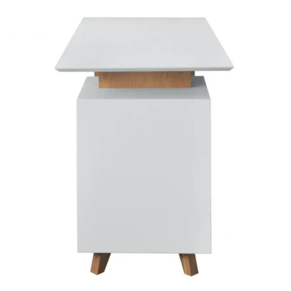 CSTORE Bureau 1 Porte 1 Tiroir – Décor Bois Et Blanc – L 140 X P 76 X H 60 -… soldes ligne 6