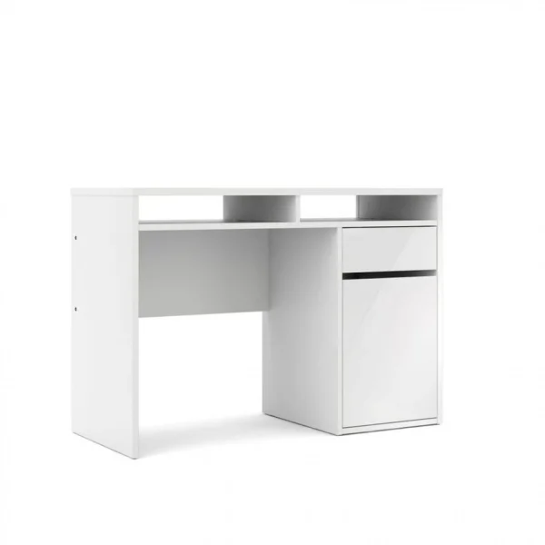 à prix d'occasion BUT Bureau 1 Porte Et 1 Tiroir BEST LAK 3 Blanc Laqué 1