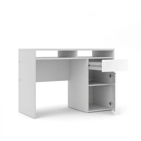 à prix d'occasion BUT Bureau 1 Porte Et 1 Tiroir BEST LAK 3 Blanc Laqué 5