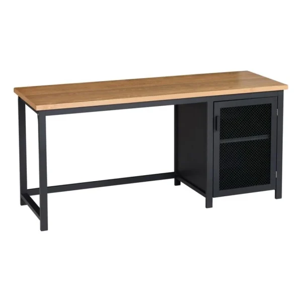 BUT Bureau 1 Porte GUSTAVE Plaqué Frêne Et Noir Meilleur Service 1