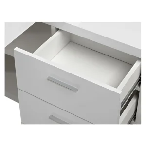 achat pas cher Vente-unique Bureau D’angle Avec Rangements ALDRIC III – Blanc 18