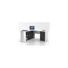 Vente-unique Bureau D’angle NORWY – 2 Portes & 2 Tiroirs – Blanc & Gris qualité supérieure 17