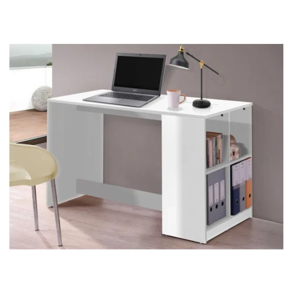haute qualité Vente-unique Bureau CYPRIEN Avec Rangements – 4 Niches – Coloris Blanc 3