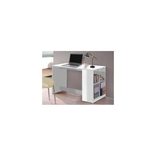 haute qualité Vente-unique Bureau CYPRIEN Avec Rangements – 4 Niches – Coloris Blanc 1