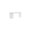 Meilleur Service Vente-unique Bureau MURIEL Avec Rangements – 4 Tiroirs – Verre Trempé & MDF 13