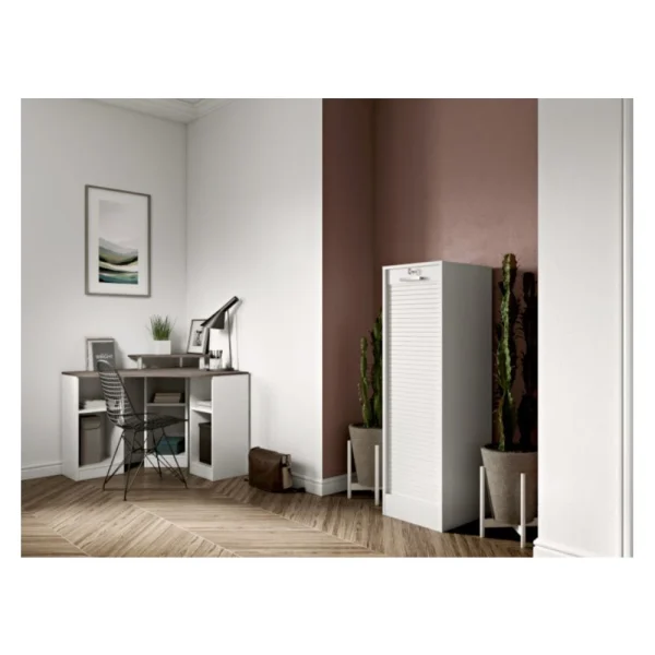 Livraison rapide TEMAHOME Bureau D’angle CORNER – Blanc Et Béton – SYMBIOSIS 5