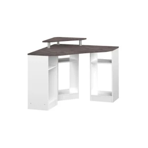 Livraison rapide TEMAHOME Bureau D’angle CORNER – Blanc Et Béton – SYMBIOSIS 15
