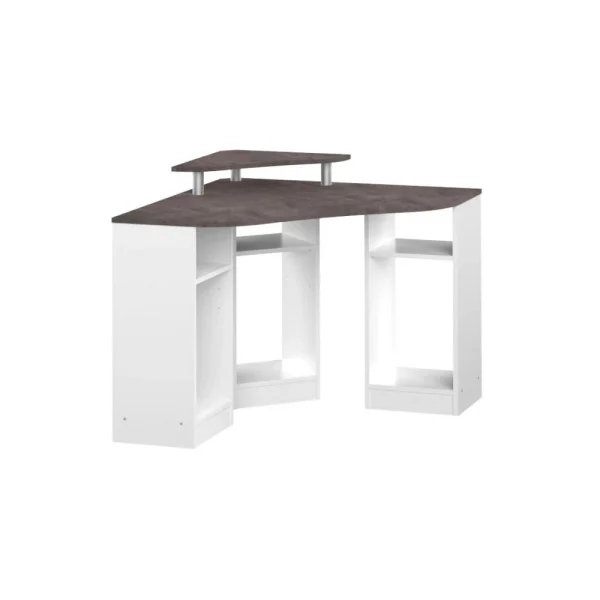 Livraison rapide TEMAHOME Bureau D’angle CORNER – Blanc Et Béton – SYMBIOSIS 6