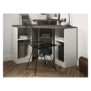 Livraison rapide TEMAHOME Bureau D’angle CORNER – Blanc Et Béton – SYMBIOSIS 9