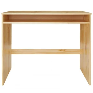 meilleur cadeau IDIMEX Bureau ALICE Avec 1 Niche, En Pin Massif Vernis Naturel 9