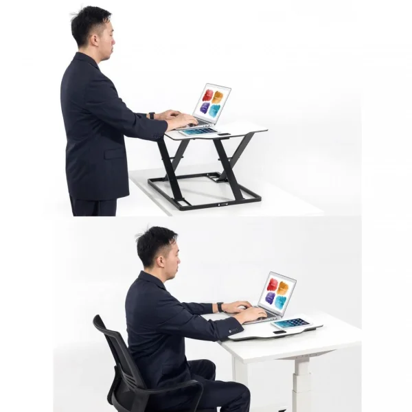 vente en ligne SANS MARQUE Bureau Assis-debout Repose-bureau Réglable En Hauteur Avec Vérin à … 5
