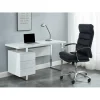 pas cher en vente Vente-unique Bureau Avec 3 Tiroirs – MDF – Blanc Laqué – MYLAN II 17