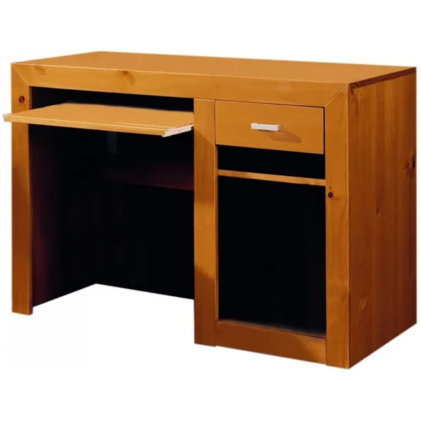 Visiodirect Bureau Avec Plateau en Pin Massif Coloris Cerisier – Longueur 110 X … Paris 1
