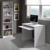 mode pas cher Dansmamaison Bureau Avec Tablette Coulissante Blanc – DESKOU – L 90 X L 54 X H 79 C… 19