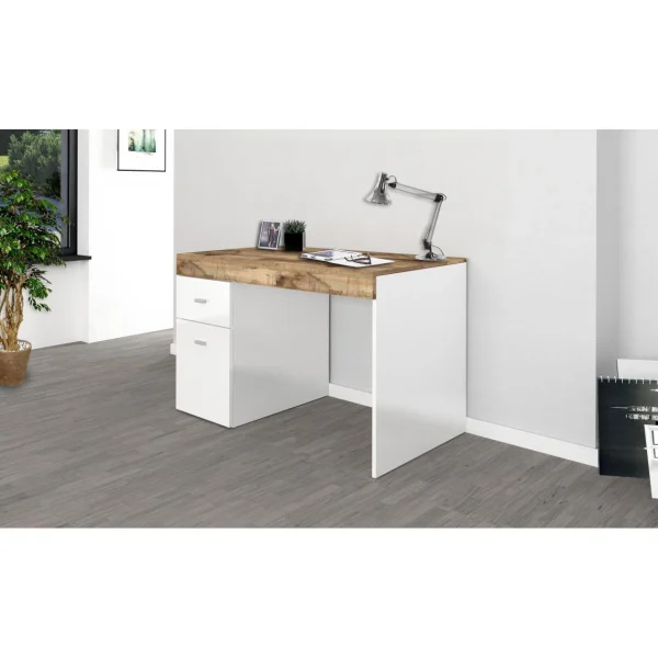 ALTER Bureau Avec Tiroirs Et Plateau De Rangement, Made In Italy, Table D’or… boutique pas cher 1
