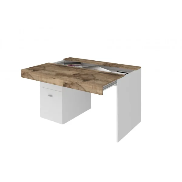 ALTER Bureau Avec Tiroirs Et Plateau De Rangement, Made In Italy, Table D’or… boutique pas cher 5