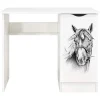 Leomark Bureau Blanc Avec étagère ROMA – Cheval Boutique 11