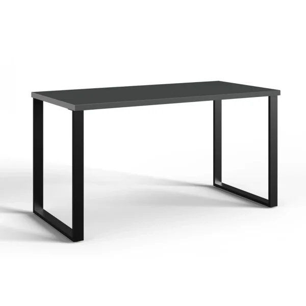 Pegane Bureau Coloris Graphite/effet Acier – Longueur 140 X Hauteur 75 X Prof… soldes officiel 1