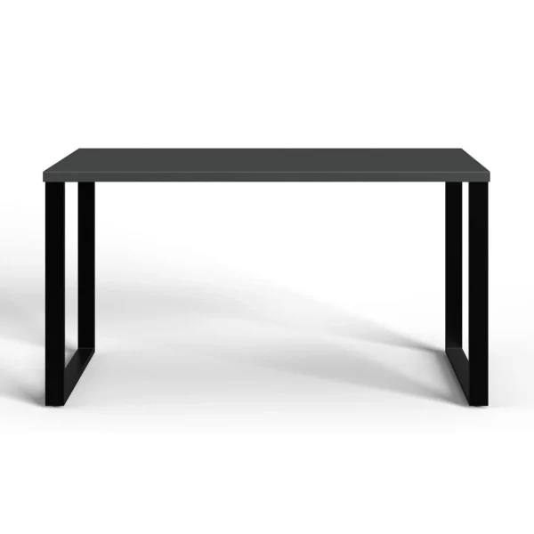 Pegane Bureau Coloris Graphite/effet Acier – Longueur 140 X Hauteur 75 X Prof… soldes officiel 3