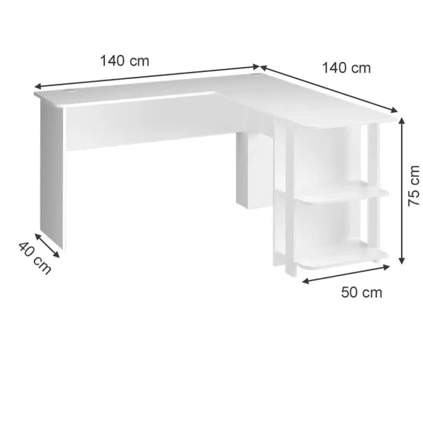 MPC Bureau D’angle 140 X 140 X 75 Cm (LxHxP) magasin 4
