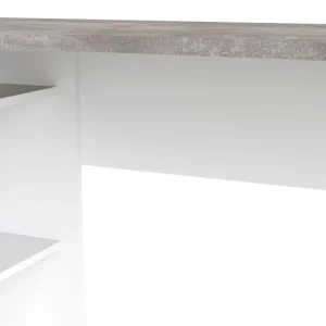 BUT Bureau D’angle ALKOR Imitation Béton Et Blanc jusqu'à 15