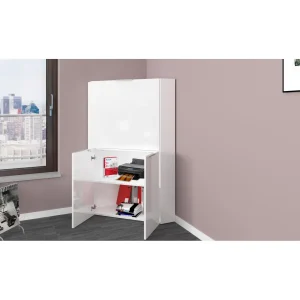 soldes pas cher ALTER Bureau D’angle Avec Plateau Caché, Made In Italy, Armoire Avec étag?… 15