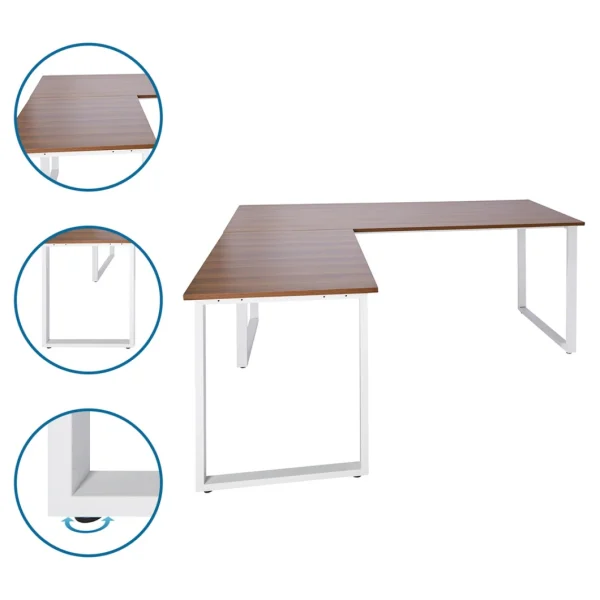 Hjh OFFICE Bureau D’angle / Bureau / Table D’ordinateur WORKSPACE XL I 180 X 180 … soldes officiel 5