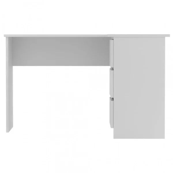 magasin france Selsey Bureau D’angle – GERANIO – 124 Cm – Blanc – Style Scandinave 5