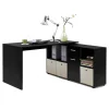 mode Paris Prix Bureau D’Angle Réversible Oxela 135cm Noir 17